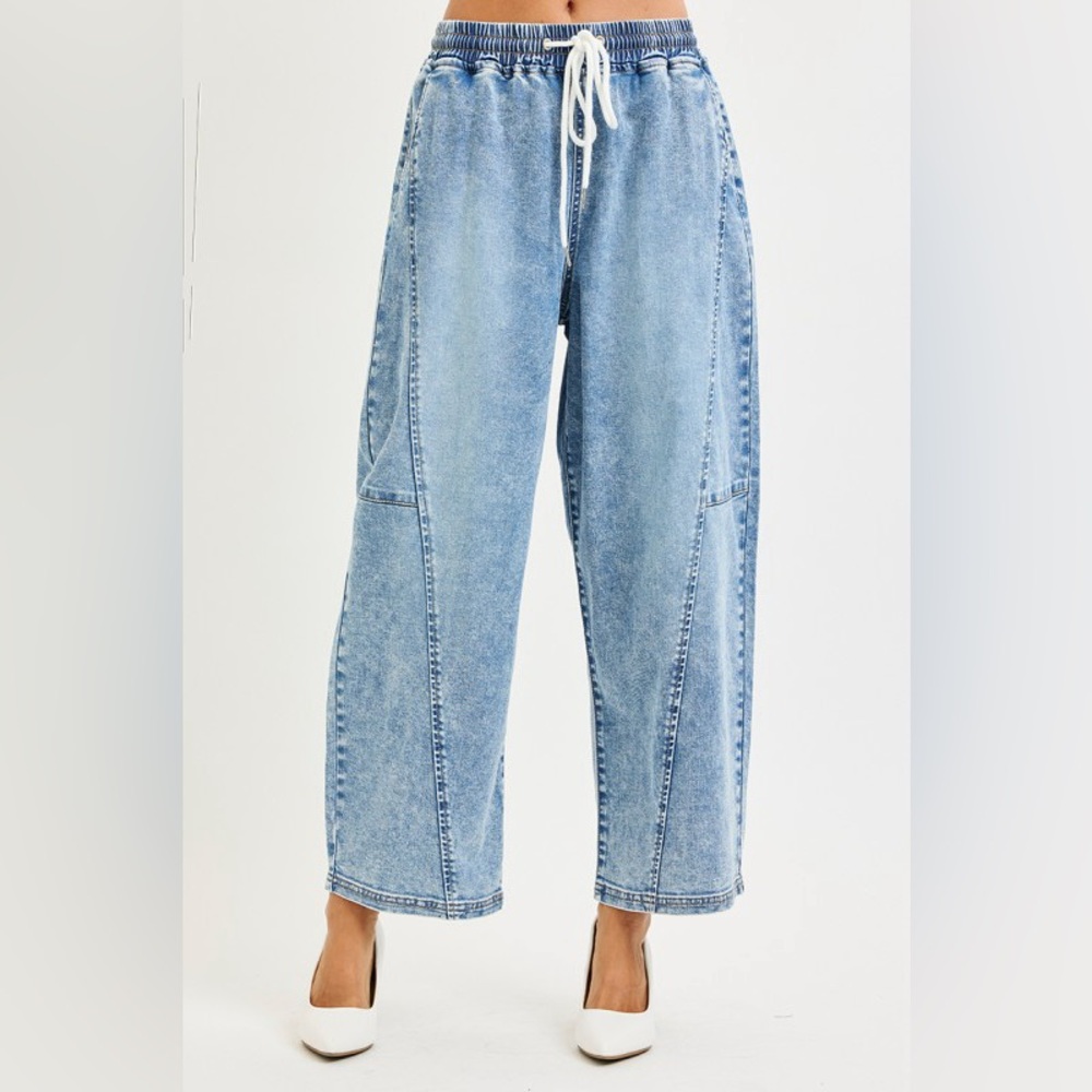 K2-1 Risen Slouchy Cropped Barrel Pants